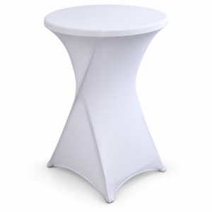 Bartable with stretch cloth, White