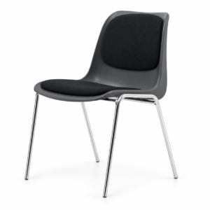 Chair, Polypropylen, Darkgray, Paddet